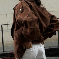 - Chaqueta de Ante con Cinturón