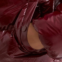 - Abrigo de plumas brillo